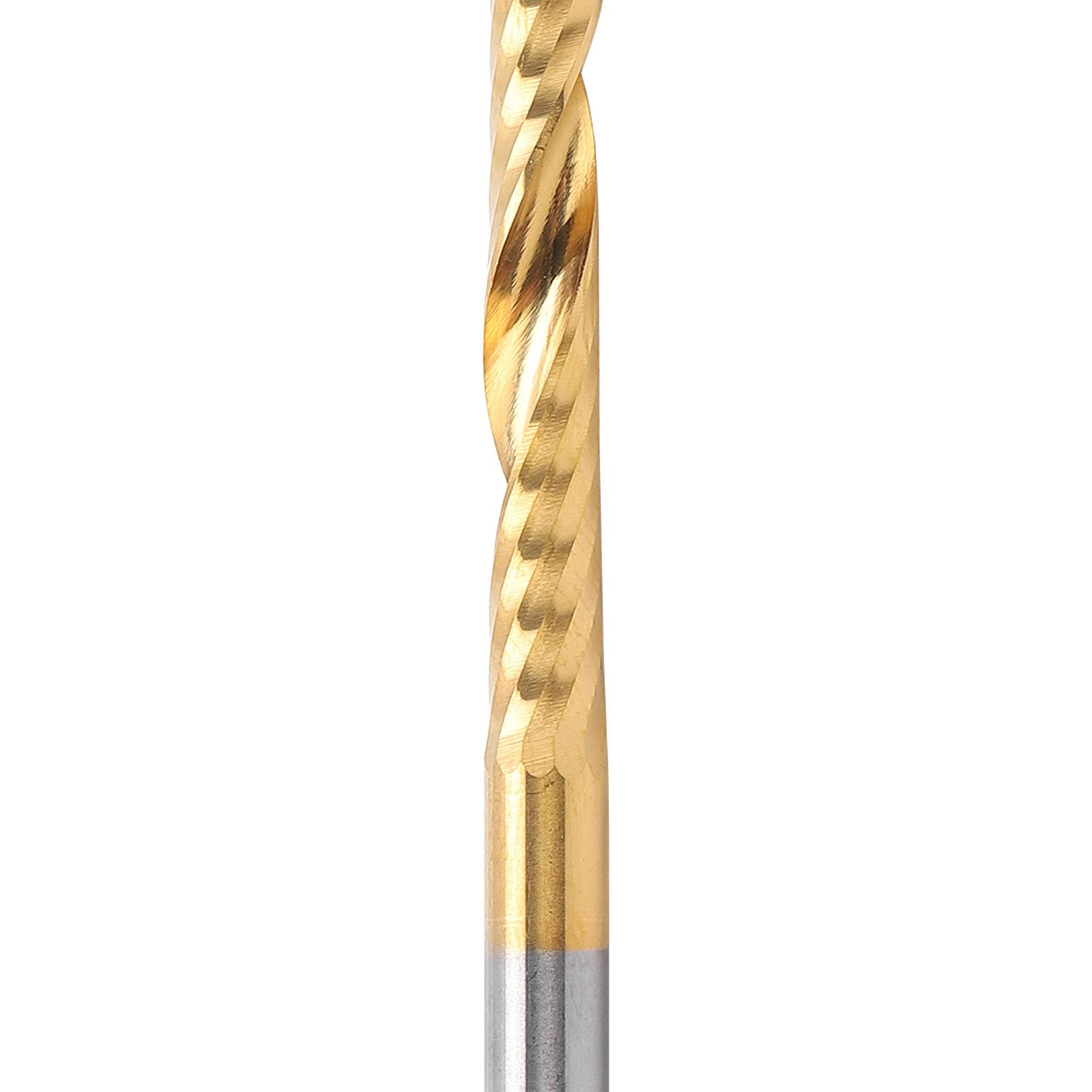 5 fresas de extremo recubiertas, fresas CNC de acero de alta velocidad, fresas en espiral de 1 flauta para aluminio, cobre, latón, metalurgia, 4 mm de diámetro, 22 mm, 50 mm