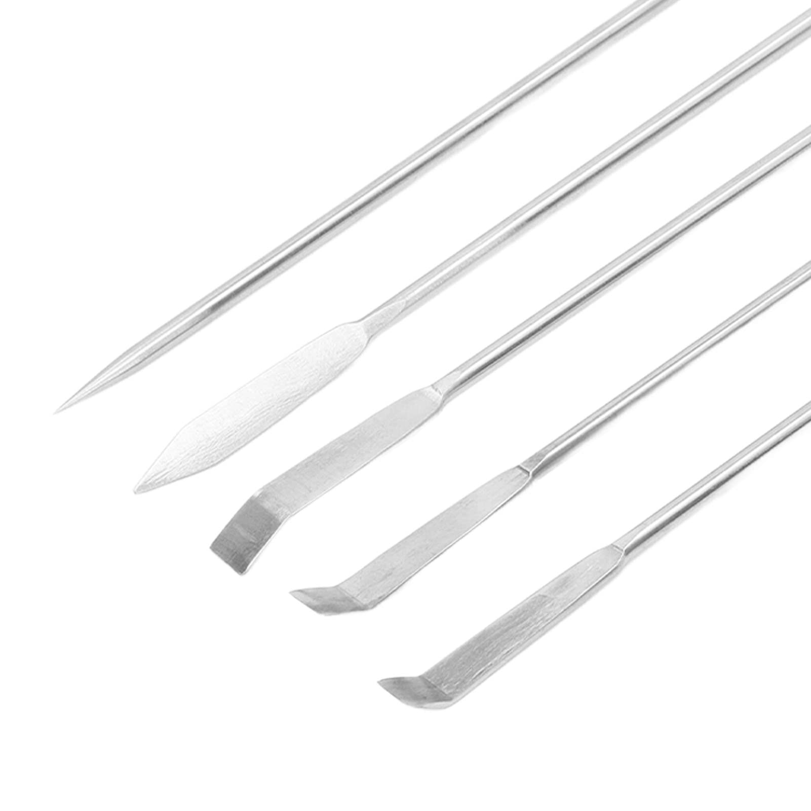Ensemble de Cuillères de Laboratoire, Manche Long, Résistant à la Rouille, Micro-cuillère 5 Pièces, Haute dureté, Facile à Nettoyer pour les Expériences