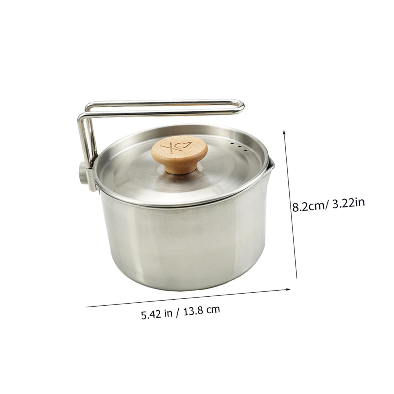 BRIGHTFUFU Portable Outdoor Pot Versatile Camping Kettle for Boiling Water Soup and Noodles for Hiking Fishing and Picnics Durable and Easy to Clean