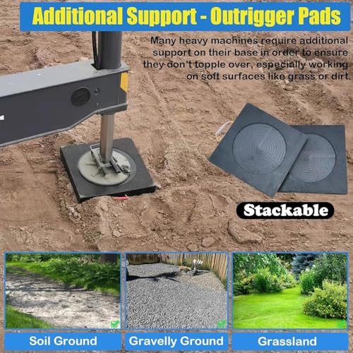 Tapis de stabilisation pour grue carré robuste et empilable 40 cm - 7