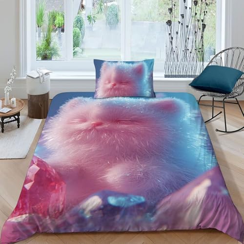 Housse de couette chatons colorés pour des nuits douces et magiques - 3