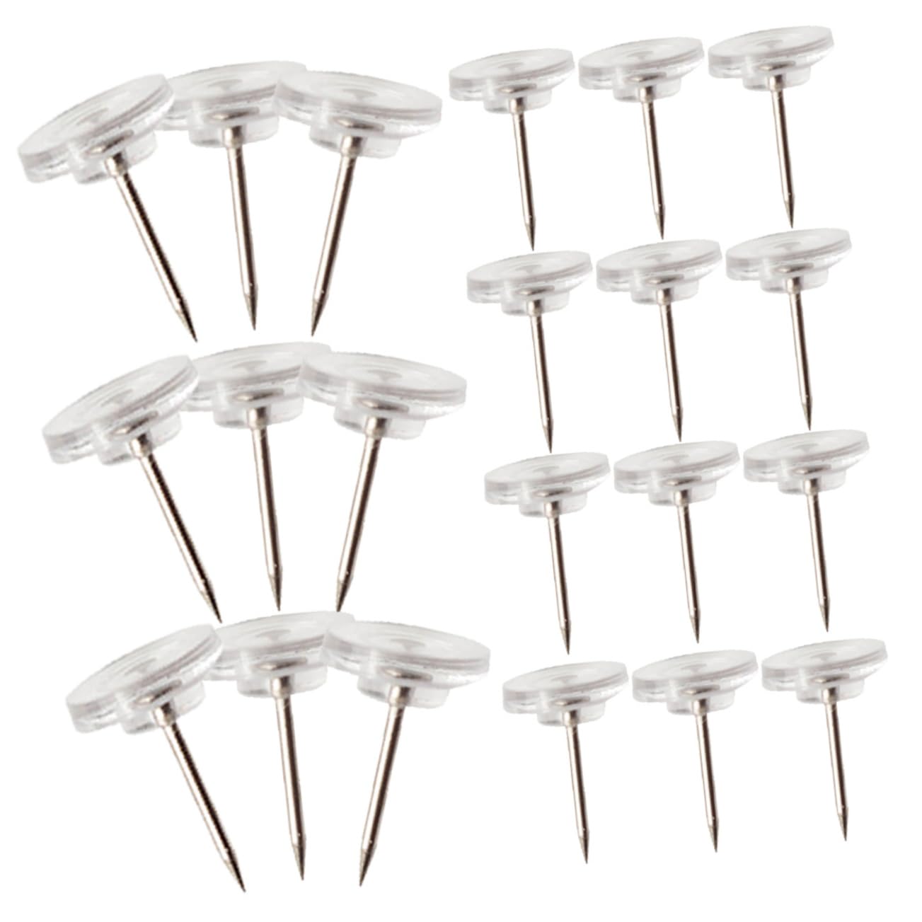 Angoily 4 Sätze Transparente Pinnadeln Für Korkwand Fotowand Und Karten Vielseitige Niedliche Stecknadeln Für Büro Und DIY Projekte Boxen À 200 Stück * 4