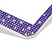 OTOSTAR 7 Row Pure Handmade Waterproof Bling Bling Rhinestones Stainless Steel Metal License Plate Frame 2 Holes with Matching Screws Caps (Dark Purple)