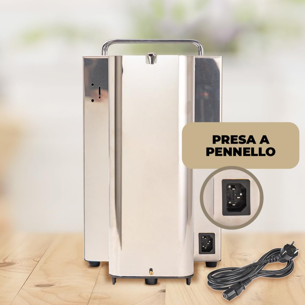 FABER COFFEE MACHINES | Pro 3.0 Inox | Macchina Caffè ESE 44mm in Acciaio con Elettrovalvola, Portacialda Estraibile e Tanica in vetro (Glossy)