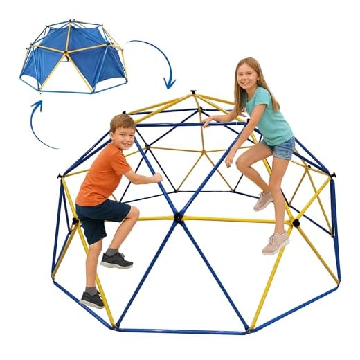 Klettergerüst Dome Climber XL Garten Outdoor Kinder Kletterkuppel Ø 305 cm Metall mit Kuppel-Zelt