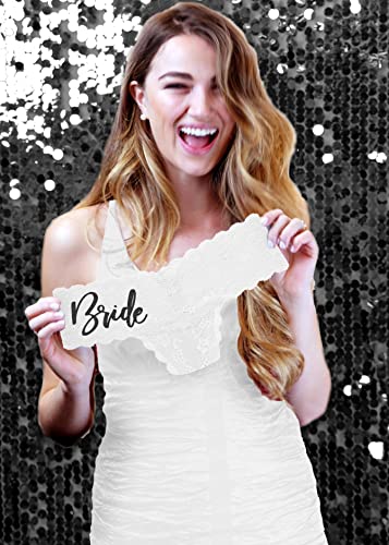 RhinestoneSash Bride and Groom Underwear Gift Set - Wedding Night Panties and Boxers - Bridal Shower Gifts2