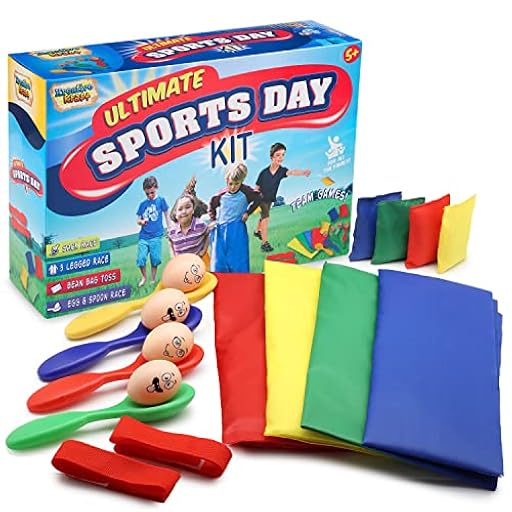 KreativeKraft Juegos Infantiles Juegos Exterior Niños Familia Adultos para Fiesta Cumpleaños Jardin Aire Libre Sacos para Carreras Ring Toss Game (Kit del Día del Deporte) | Ya disponible en tu tienda friki favorita! En mundofriki.es!