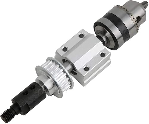 Miniatura 3 de Orenic Conjunto de husillo de accesorio de taladro de mesa B12, rectificadora de corte de carpintería sin alimentación con funda de portabrocas de