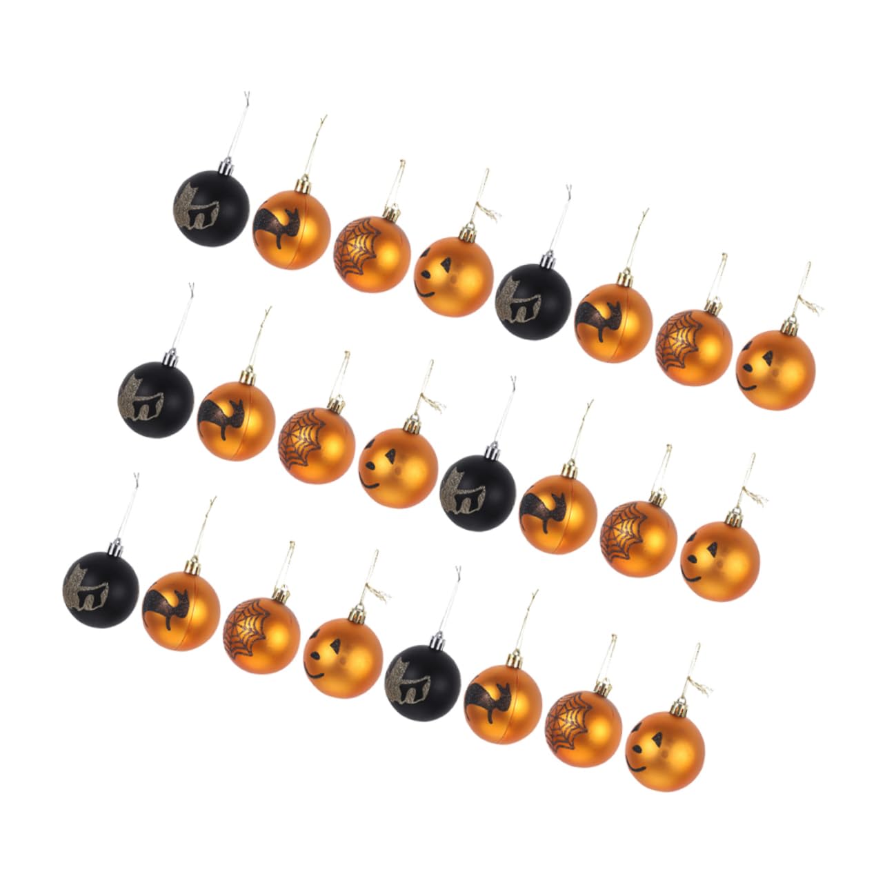 BESPORTBLE 36pezzi Decorazioni Halloween Palline di Plastica Tema Teschio di Zucca Strega per Interni Esterni Festa Casa Giardino