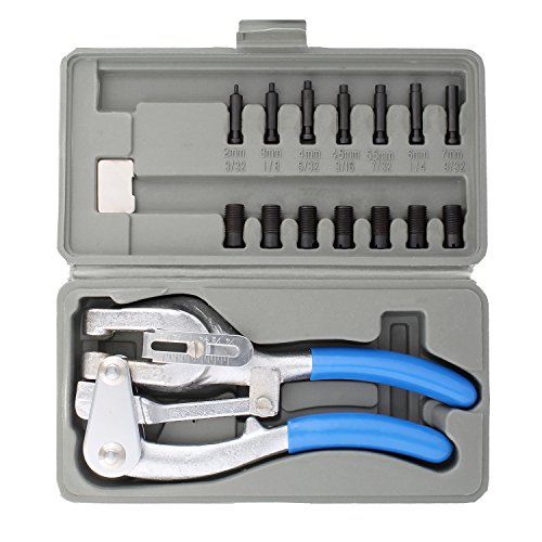 Abn Power Punch Heavy Duty Hole Punch Set – Metal Hole Punch, Heavy Duty Hole Puncher Hand Punch 3/32In To 9/32In #TOP4