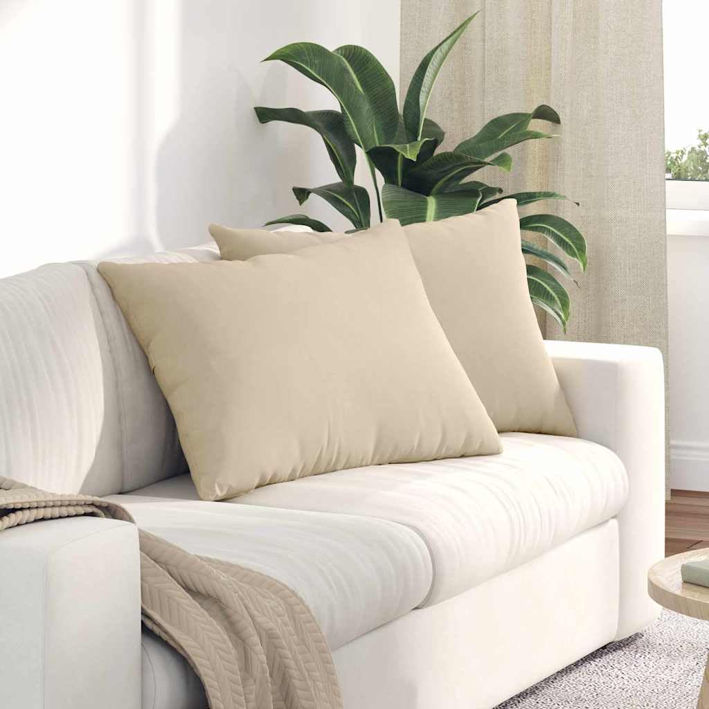 Coussin de canapé grand format 70x50 cm lot de 2 coussins de chaise lavables crème