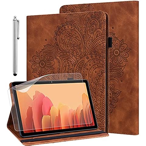 GLANDOTU Hülle für Xiaomi Pad 5 / Pad 5 Pro 11 Zoll 2021 mit Schutzfolie und Stylus Stift - (Auto Schlaf/Wach) Ultra Dünn Stifthalter Flip PU Leder Cover Case für Xiaomi Pad 5 Hülle(Braun) Cover