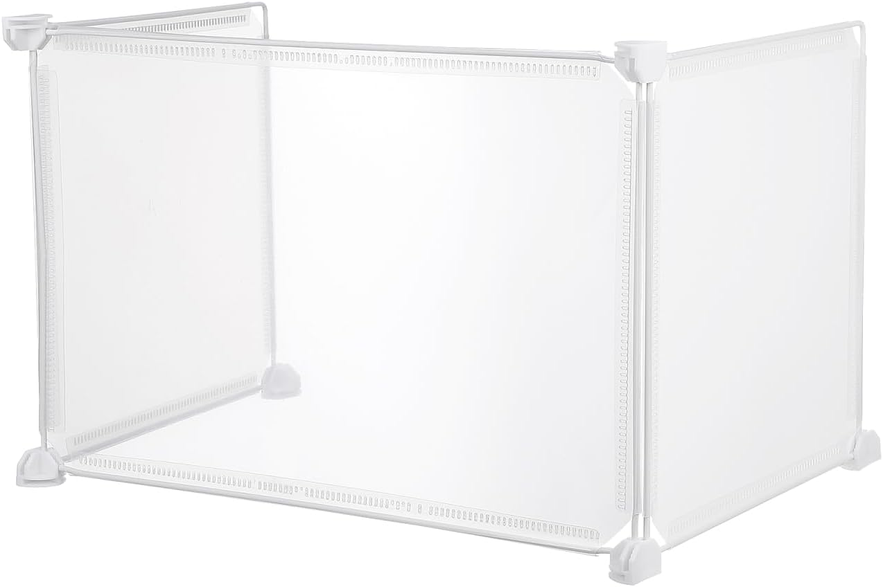 3pcs Transparent Sneeze Guard Partition Board Portable Divider Screen for Desk Stable Protection Shield for Offices Schools and Cashiers Design