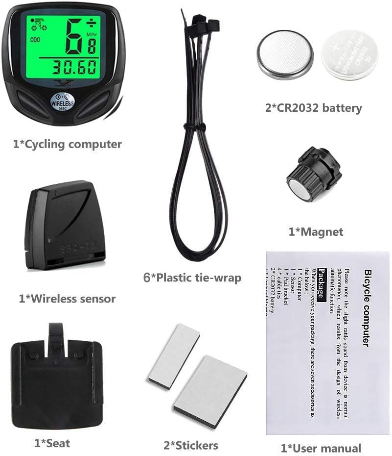 Image of Cycle Speedometer, The Ultimate Cycle Gadget for Speed and Performance Bicycle Speedometer /Odometer /Lightweight Multi Function Cycling Accessories (6 Month Manufacturer Warranty)