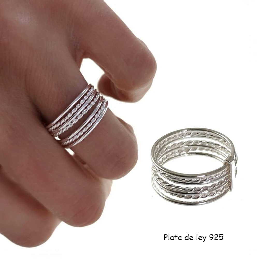 Alianza semanario de Plata de ley 925 Talla 23 un Anillo unisex de moda
