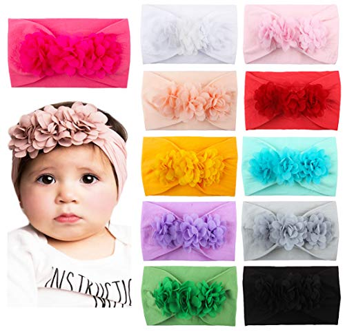 XINSHI Baby Girl Nylon Headbands Newborn Infant Toddler Hairbands Children Bows Hair Accessories