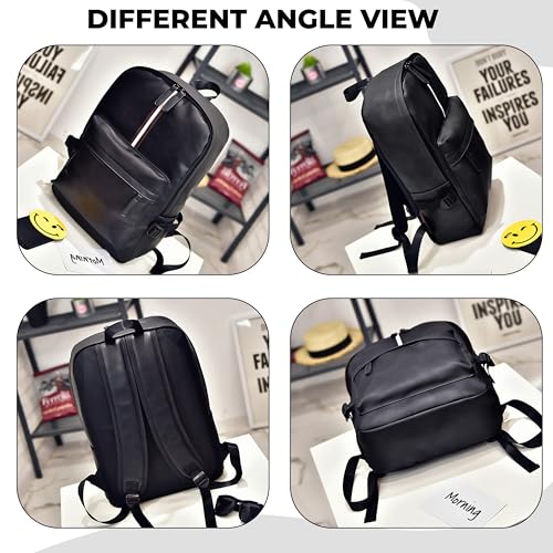 Image of Kraptick Multi-functional Backpack-Waterproof Laptop Backpack, Office Bag with PU Leather Design, Professional Bag for Laptops and Work, Durable and Stylish Bags for Travel