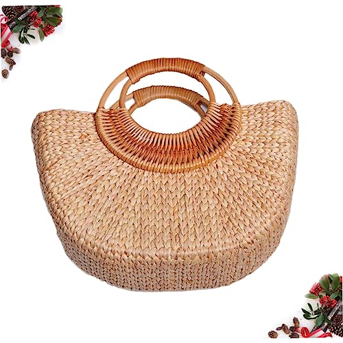 Bolsa de Playa OUNONA Forma Luna Tejida para Mujer miniatura 3