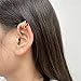 Fruit Ear Cuff Cartilage Earring for Women Non Pierced Ears Cute Funny Red Enamel Gold Plated Cherry Strawberry Apple Fake Small Hoop Clip On Earrings Fashion Trendy Jewelry (Cherry B)