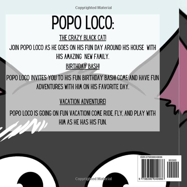 Miniatura 2 de Popo Loco The Three Book Series That Crazy Black Cat, Birthday Bash, Vacation Adventure