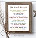 Lords Prayer Wall Art - Religious Bible Study Scripture Decor for Church, Sunday School Classroom, Baby, Girls Room, Toddler, Boys Bedroom, Nursery - Blessed Christian Gift for Daughter, Son, Kids