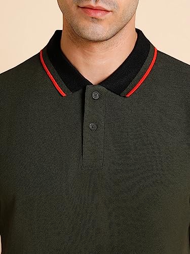 Image of Dennis Lingo Men's Solid Polo Regular Fit T-Shirt (Cotton Polo)