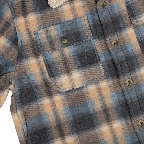 Image of Yasumond Flannel Jackets for Men Zipper Heavy Fleece Lined Hoodies XXL