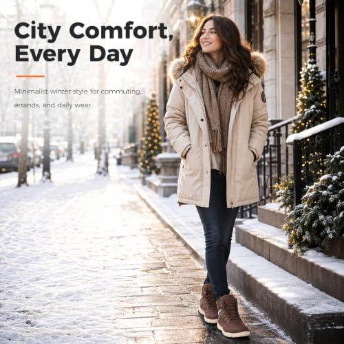 Image of Womens Mens Winter Barefoot Boots Warm Minimalist Wide Toe Box Snow Boots Zero Drop Sole Outdoor Water Resistant Ankle Booties
