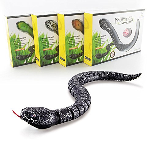 Nacome Realistic Remote Control RC Snake Terrifying Mischief Toy for Kids Adult Play (Black) - Thumbnail 6