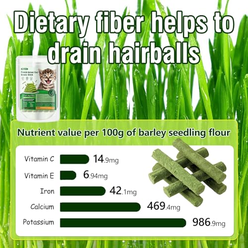 Hkpetie 30G Cat Grass Teething Stick, Delicious Cat Treat Snack Edible Cat Chew Toy For Teeth Cleaning And Hairball Removal In Cats thumb #6