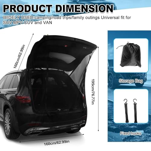 Tienda de campaña para cajuela y camioneta de viaje con parasol de malla transpirable 6