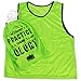 Crown Sporting Goods Pack of 6 Adult Size Sports Scrimmage Pinnies with Mesh Storage Bag (Green)