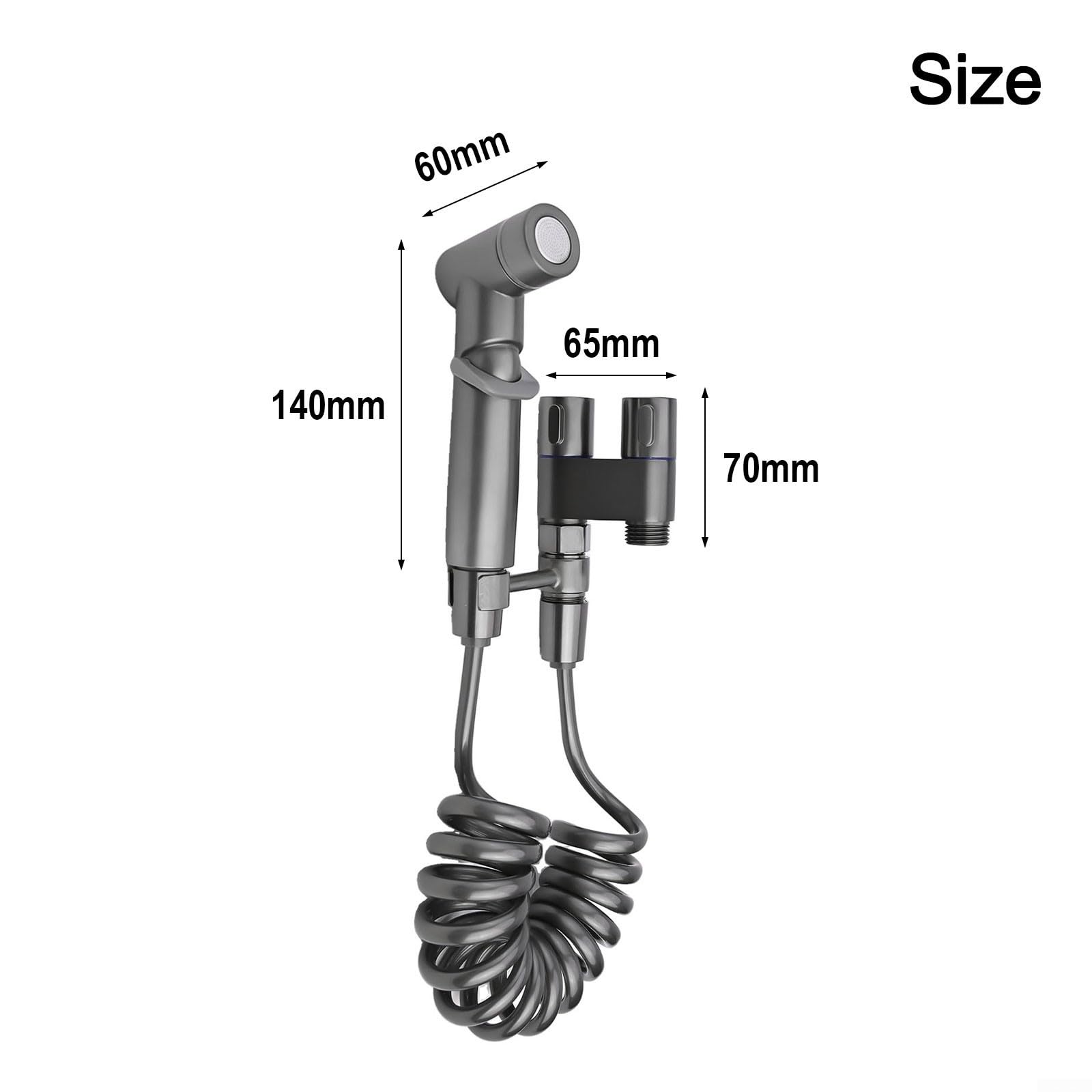 Spruzzatore per bidet, pistola a spruzzo per WC, versatile per l'igiene personale e accessorio da bagno per animali domestici, design moderno e pulizia efficiente