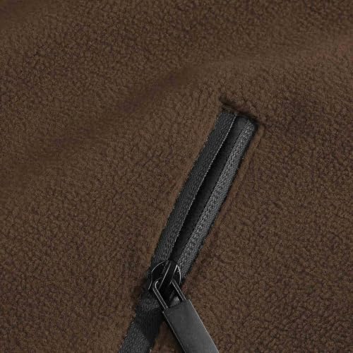 fartey Fleece Jacket Men Stand Collar Full Zip Outwear With Zipper Pockets - image 7