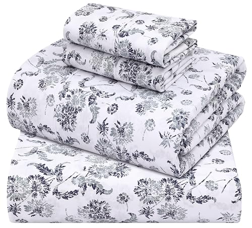 ZOYER 100% Cotton Sheets - Cooling & Crisp Queen Size Percale Sheets, 16