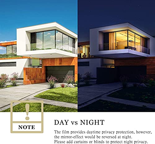 Image of WochiTV One Way Window Film 30x200cm Mirror Heat Blocking Reflective Privacy Tint UV Protection For Home And Office Non-Adhesive