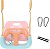 Kids Swing Toy Backrest Hanging Removable Bearing 220.5 lbs 100 kg, Outdoor, Patio, Anywhere, Easy to Install, Multi-functional, Birthday Gift B