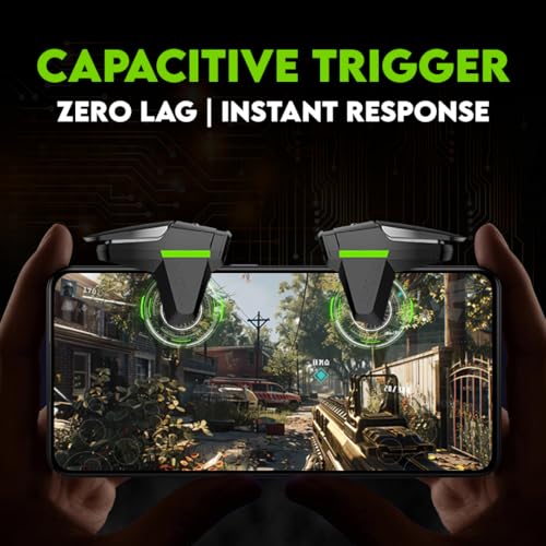 Image of SpinBot BattleMods Apex | Mobile Gaming Triggers | Zero Lag Response | 5X Faster with Capacitive Conduction | for BGMI /Free Fire Max /COD Mobile - (Black & Grey)