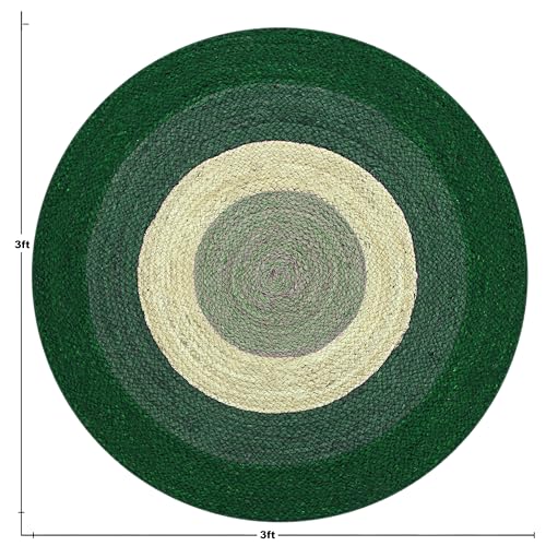Tapis rond en jute 1,2 m résistant pour entrée et extérieur - 4