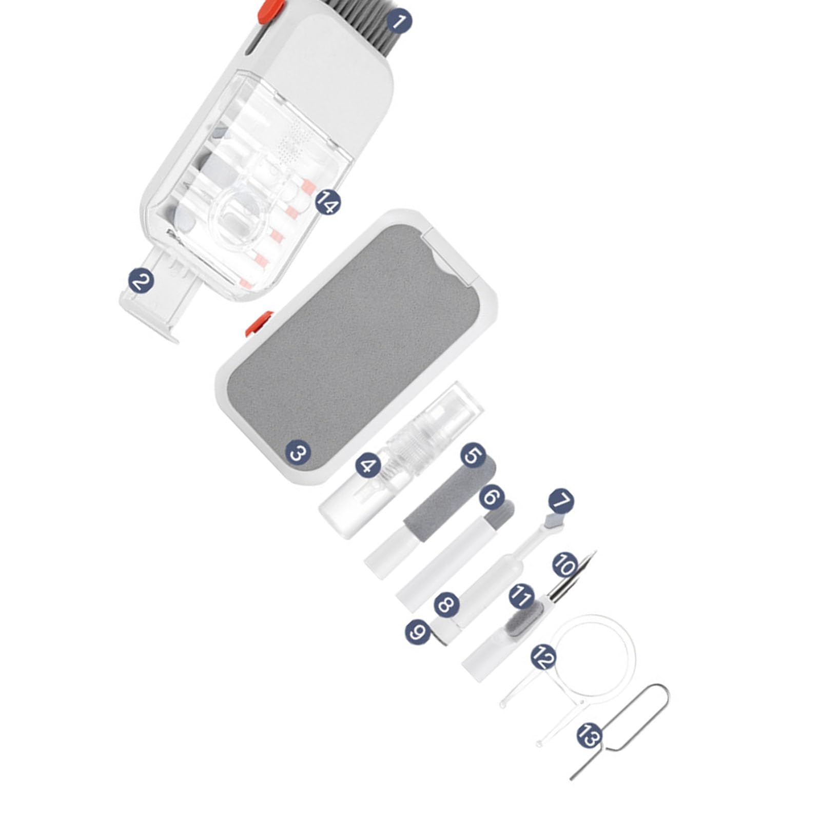 ordinarYone 14Pcs Transparents Multifunction 14 in 1 Digital for Electronics Devices Smartphones Tablets and Laptops
