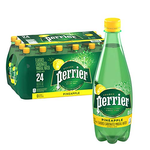 Perrier Pineapple Flavored Carbonated Mineral Water, 16.9 Fl Oz. Plastic Bottles (24Count), 16.9 Fl Oz