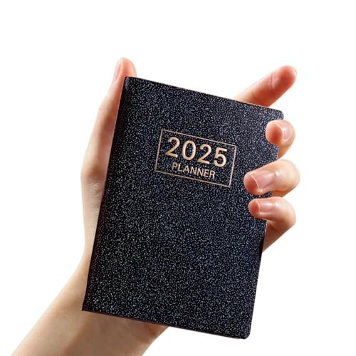 A7 Pocket Diary 2025,Small Daily 2025 PocketDaily,A7 Notebook with PU Leather Cover,120 Pages DailyPlanner A 7 Week to View Appointment Diary Planner and Organiser Palm-sized Calendar Notebook