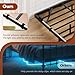 WLIVE Floating Queen Bed Frame, 1500Lbs Heavy Duty Metal Platform with LED Light and Charging Station, No Box Spring Needed, Easy Assembly, No Noise, Queen Size, Black
