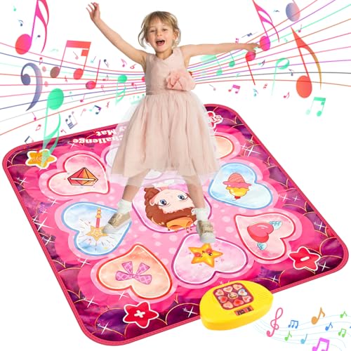 Bambini Tappetino da Ballo, GuKKK Tappeto da Ballo per 3 4 5 6 7 8 9 10+ Anni, Tappetino Musicale Elettronico, Giocattolo Tappeto Musicale da Ballo,Regali di Natale di Compleanno per Ragazze e Ragazzi