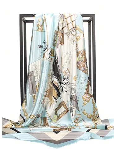 Floerns Women's Bandana Satin Square Head Scarf Silk Feeling Hair Wraps Scarves2
