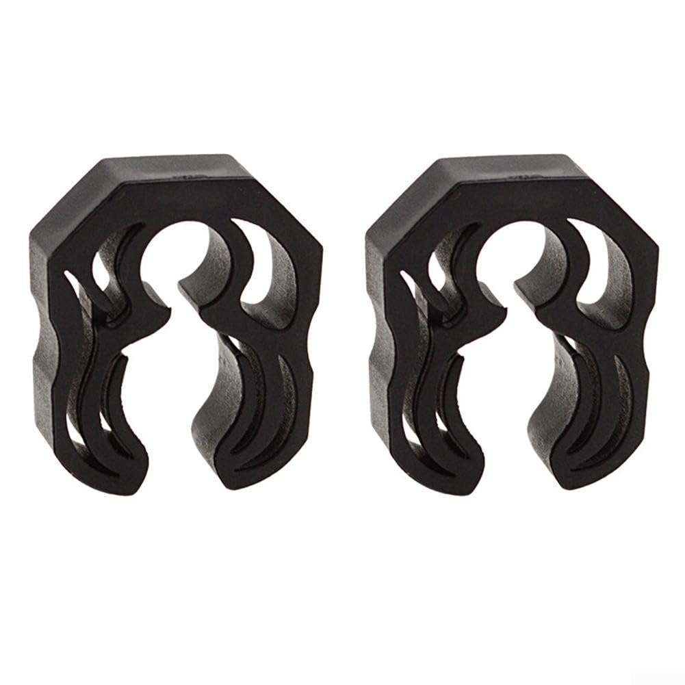 Diving Quick Release Tube Clip Buckle for 10-16mm Hose| PP Plastic Pressure Gage Hook for BCD| Regulator & Dive Computer| Secure Gear Suspension| Blue Black Yellow(Black)