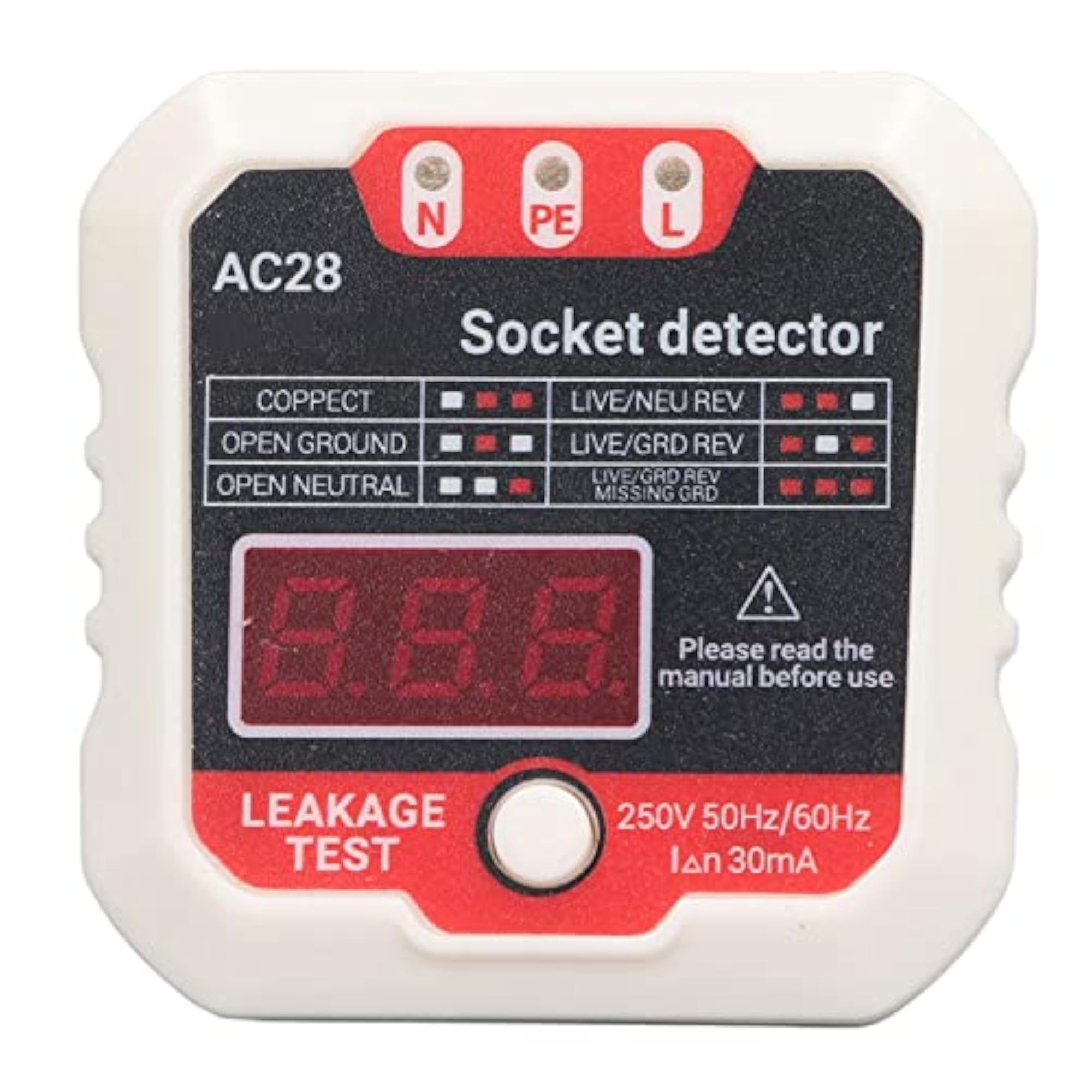 Polarity Socket Tester with LCD Display