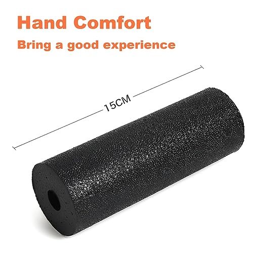 15 * 5CM Mini Faszienrolle für Selbstmassage,Black Foam Roller Kleine,Fascia Yoga Rolle,Kompakt Massageroller Rücken,Faszienrolle Klein,Gymnastikrolle für Füße,Wirbelsäule,Massagerolle