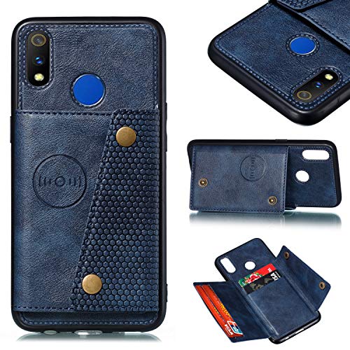 Funda para OPPO Realme X Lite,con Ranura para Tarjeta Funda para OPPO Realme 3 Pro RMX1851 RMX1851 Funda Carcasa Case Blue