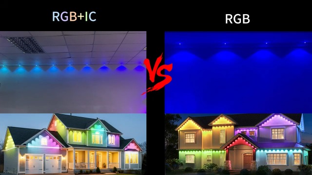 Image of 200ft RGB+ IC Permanent Outdoor Lights, 100 LED Lights